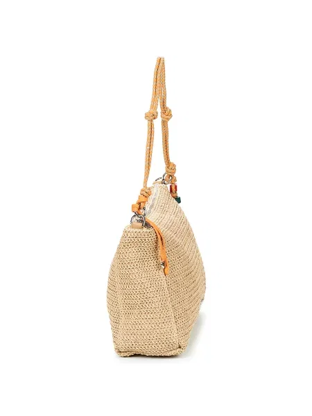 Kabelka Desigual s autogramem béžová