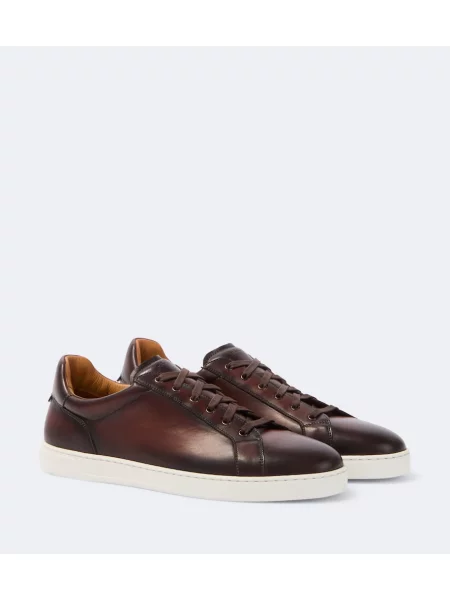 Sneakerși Magnanni din piele maro