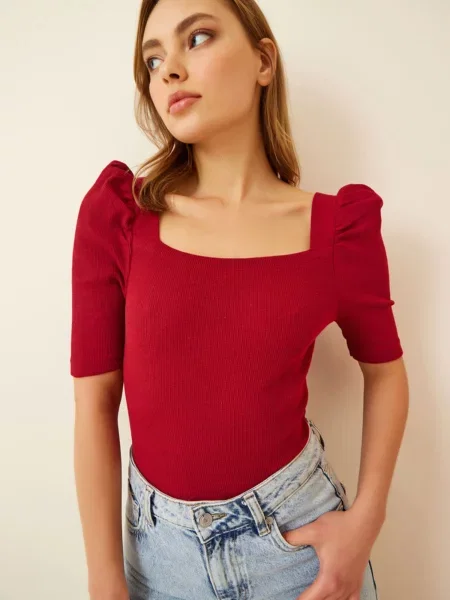 Happiness İstanbul Tricou burgundy roșu