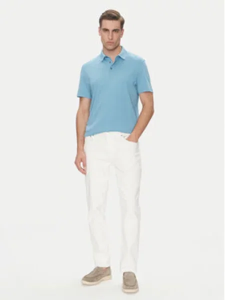 Calvin Klein Polokošile Supima modrá