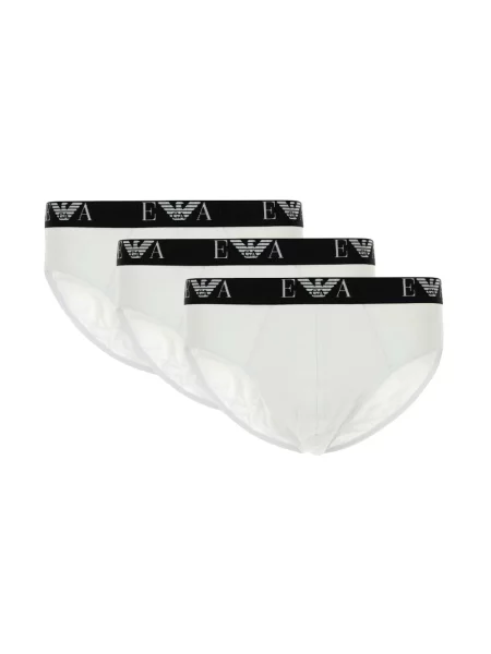 Majtki Emporio Armani z dżerseju białe