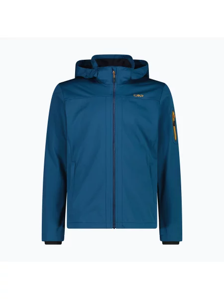Geacă softshell pentru bărbați CMP Zip Hood petroleum