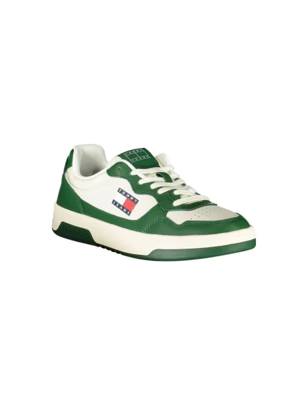 Jeansy Tommy Hilfiger skórzane zielone