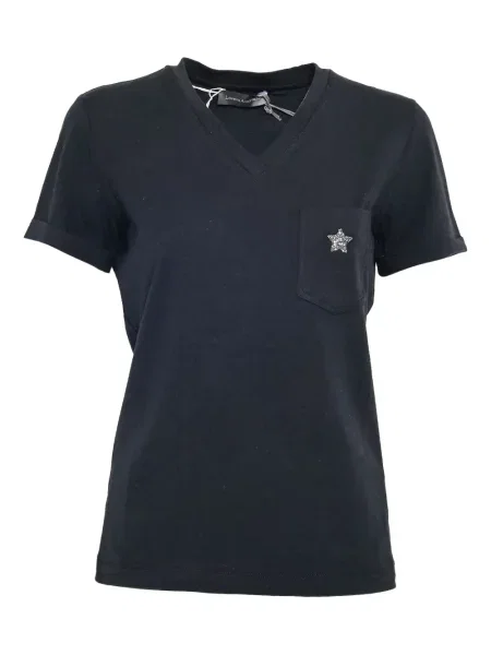 Tricou Lorena Antoniazzi cu decolteu în V negru