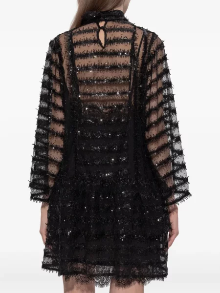 Rochie mini Munthe cu paiete de costum negru