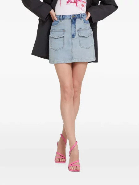 Fustă din denim Desigual albastru
