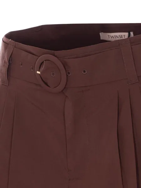 Pantaloni scurți Twinset maro