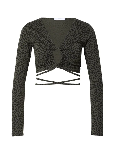 ABOUT YOU Tricou Sarah / kaki negru