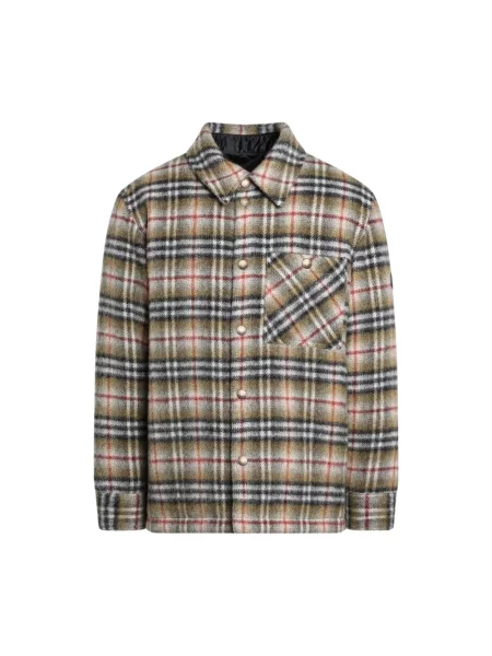 Kurtka koszulowa Burberry wełniana w kratę