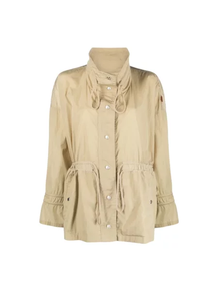Krótka parka Moncler beżowa