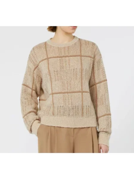Sweter Max Mara Studio wełniany beżowy