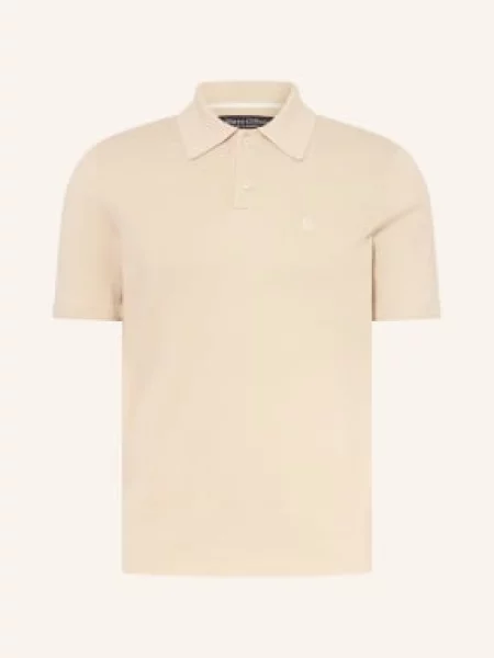 Marc O'polo Dzianinowa Koszulka Polo beige beżowe