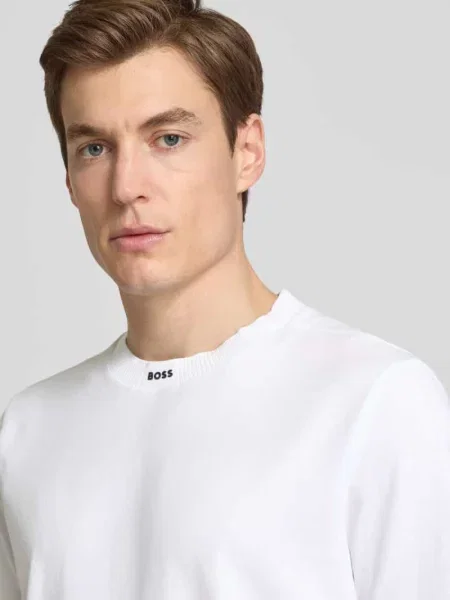 T-shirt z nadrukiem z logo Boss Green biała