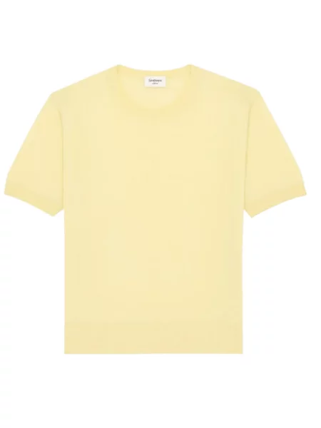 Koszulka Saint Laurent wełniana żółta
