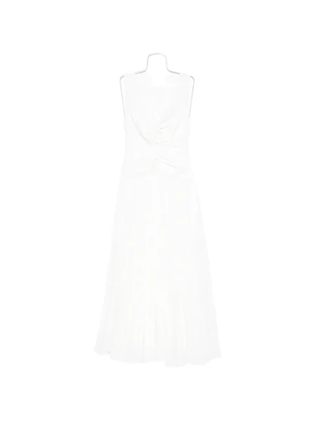 Rochie midi Simkhai plisată până la genunchi de costum alb