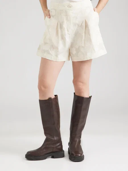 FRNCH PARIS Pantaloni cutați deschis bej