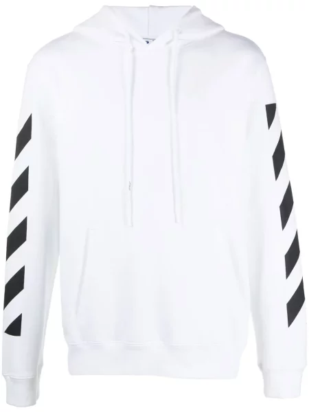 Mikina s kapucí Off-white bílá