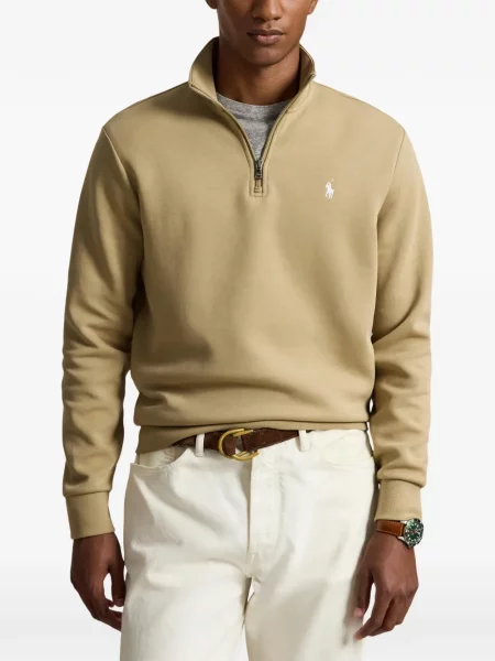 Hímzett csíkos galléros pólóing Polo Ralph Lauren kék