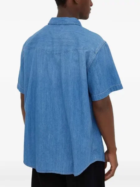 Top Levi's® din piele de căprioară cu model floral cu imagine albastru