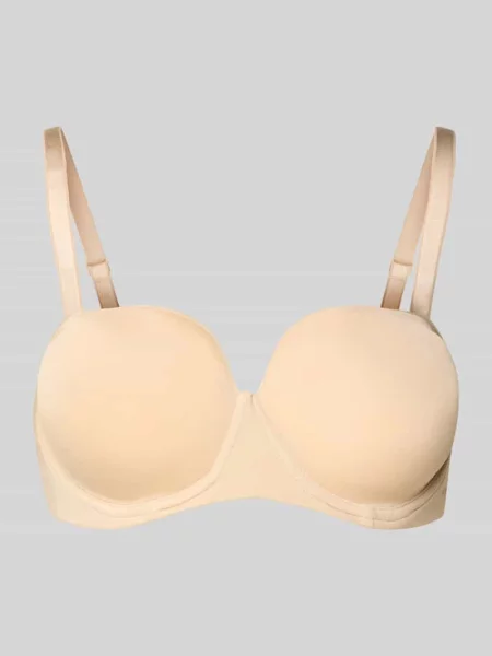 Biustonosz z nadrukiem z logo Boss beżowy