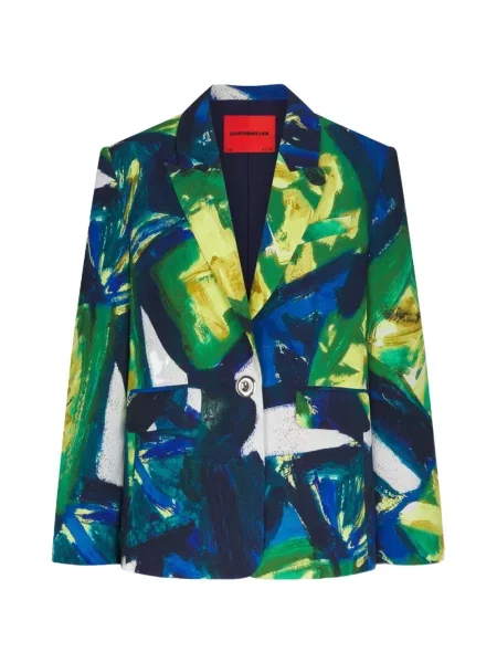 Sacou Simon Miller cu model floral cu imagine albastru