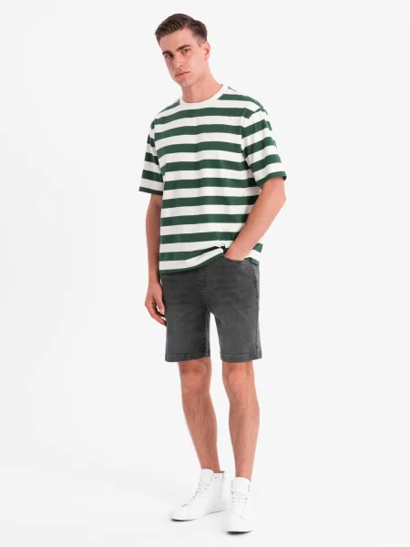 Elastický pas kraťasy Ombre šedé