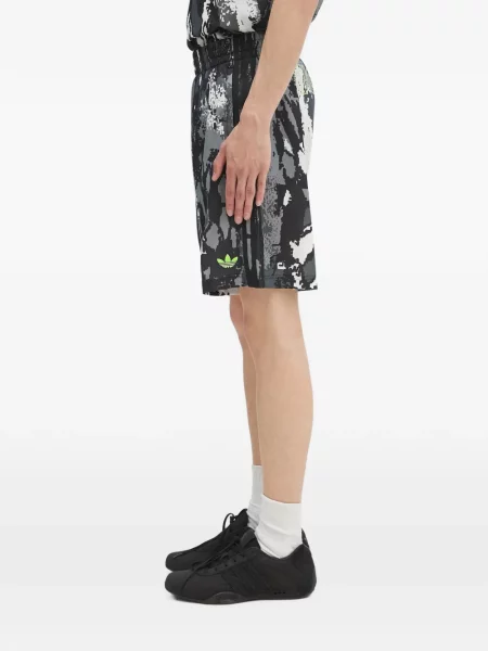 Košulja Adidas s platformom s printom s kapuljačom žuta