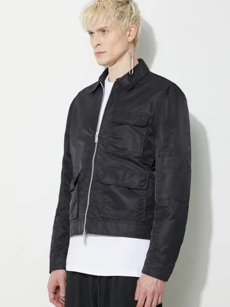 Куртка Han Kjøbenhavn Nylon Boxed Cargo Jacket перехідна чорний