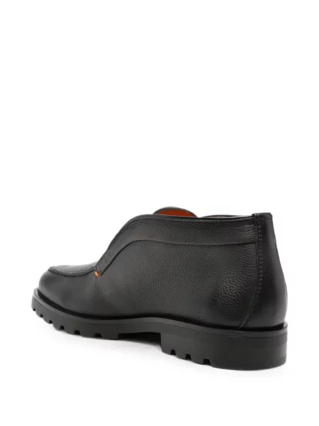 Pantofi loafer Santoni din piele gri