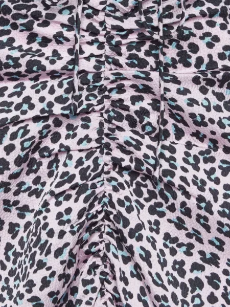 Rochie maxi Maje cu imagine cu model leopard roz