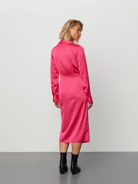 Ruha midi egyenes rózsaszín