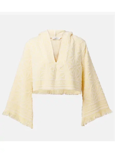 Cropp top Zimmermann din material terry galben