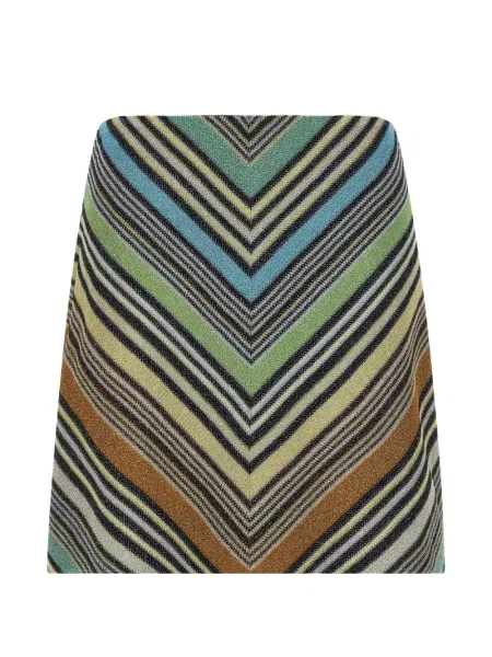 Fusta mini Missoni cu imprimeu geometric în linie A