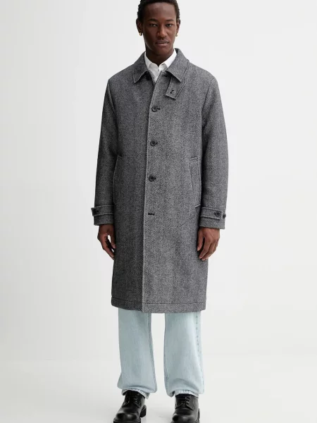 Palton Calvin Klein de lână gri