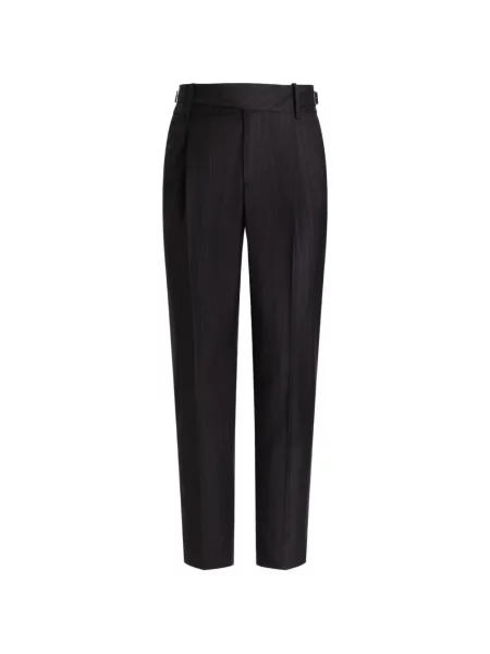 Dungat subțire pantaloni Dolce & Gabbana de lână negru