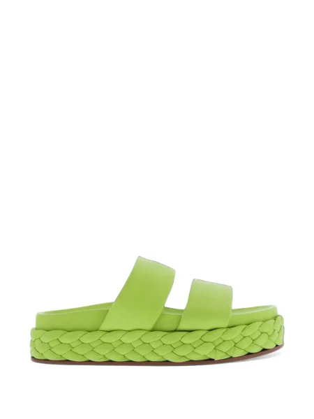 Sandale Inuovo din piele țesuți verde