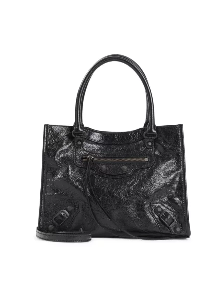 Shopperka Balenciaga skórzana czarna