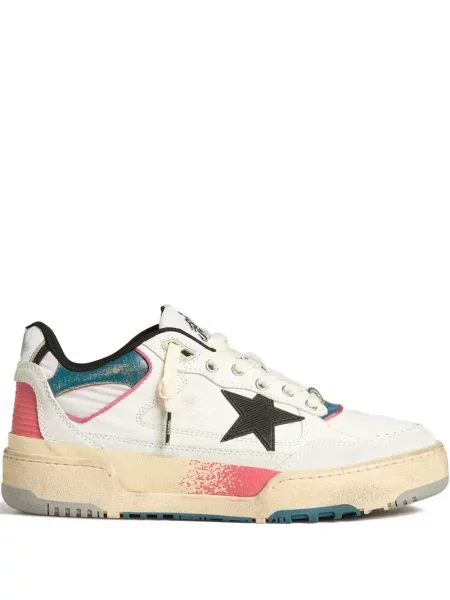 Sneakersy Golden Goose sznurowane skórzane złote