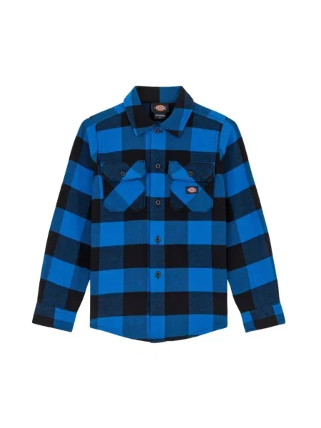Koszula Dickies z długim rękawem flanelowa niebieska