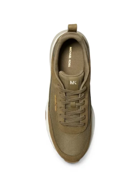 Sneakerși Michael Kors din piele de căprioară verde