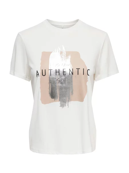 ONLY Tricou ONLFREE roz pudră / negru / argintiu / murdar alb