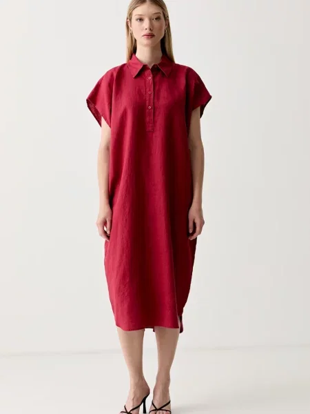 United Colors of Benetton rochie de vară din in