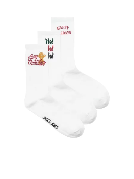 JACK & JONES Șosete JACXMAS galben curry / roșu merlot / negru alb