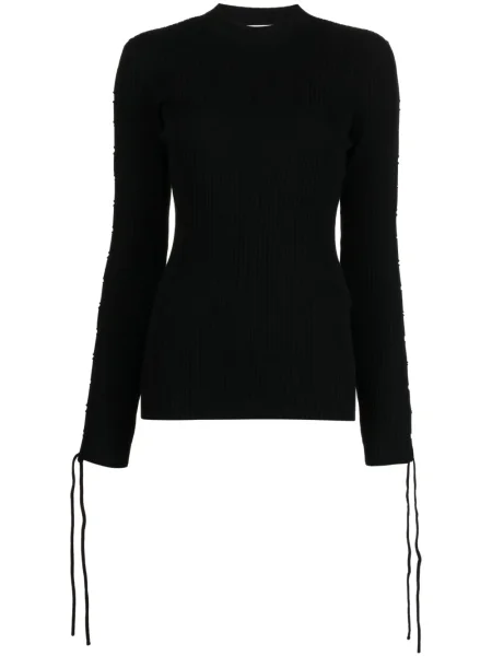 Top Off-white din dantelă alb