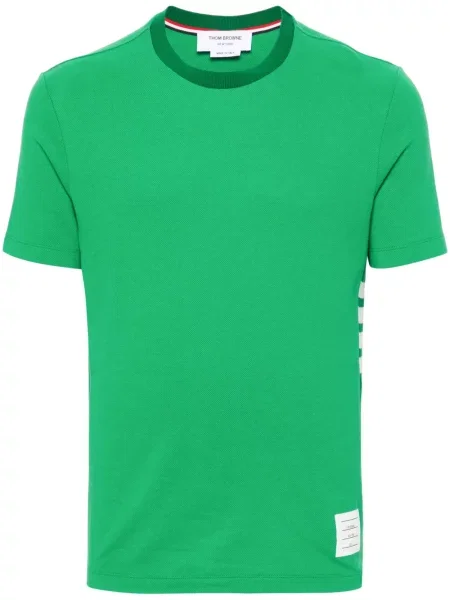 Tricou Thom Browne cu dungi verde