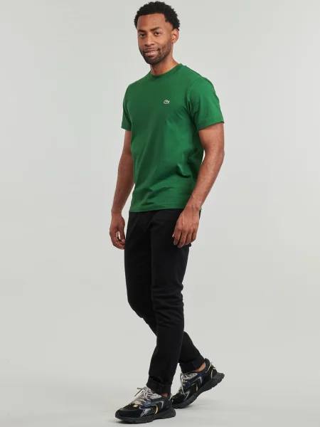 Cămașă Lacoste cu autograf clasică verde