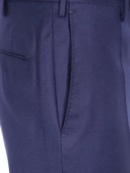 Pantaloni Incotex de lână albastru
