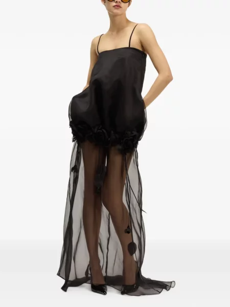 Rochie maxi Giuseppe Di Morabito cu model floral negru