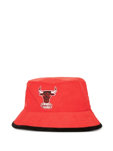 Pălărie Mitchell & Ness de catifea cord roșu