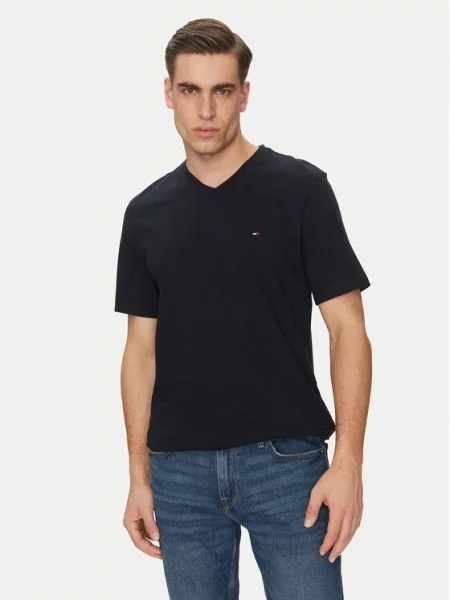 Tommy Hilfiger T-shirt Essential V-Neck Tee Tamnoplava plava